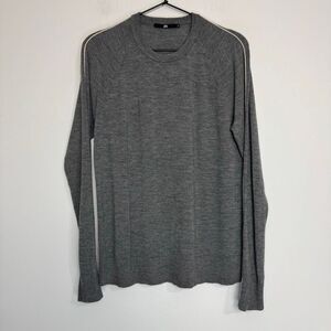 Jarbo Wool Cashmere Blend Gray Crewneck Sweater M